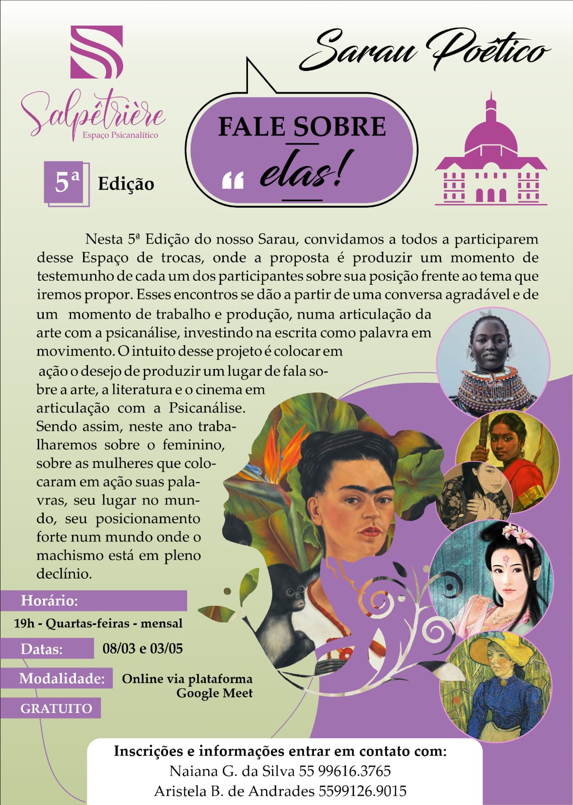 Read more about the article Sarau Poético – Fale Sobre Elas! 5ª Edição